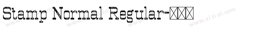 Stamp Normal Regular字体转换